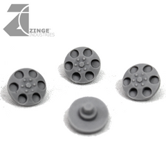 Wheels - Hub Caps for 27mm Wheels X 4 Sprue
