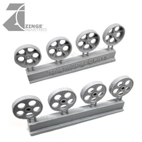 Wheels - 25mm Artillery Wheel X 4 Sprue-Vehicle Accessories, Artillery-Photo1-Zinge Industries