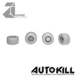 Slick Wheels 13mm Diameter - 20mm Scale - Set of 4 Suitable for Autokill and Gaslands games-Vehicle Accessories-Photo2-Zinge Industries