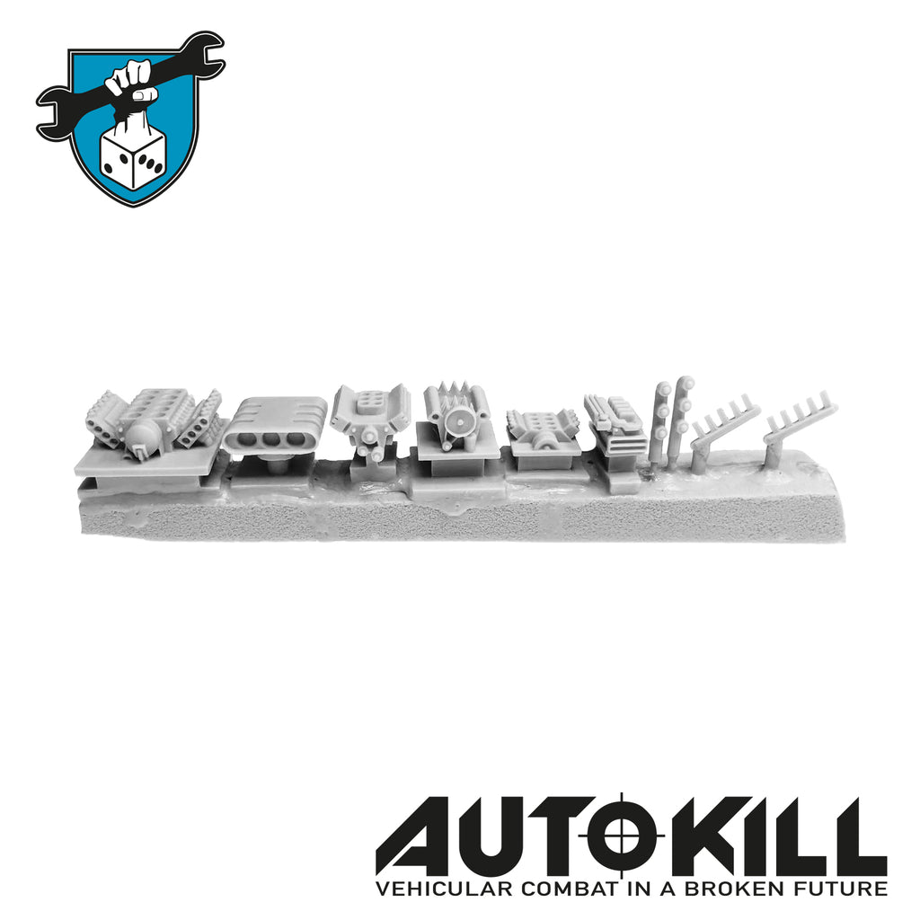 AutoKill - Engines - (Range of Engines & Bits) - 20mm Scale-Vehicle Accessories-Photo1-Zinge Industries