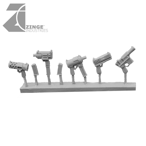 Orc & Large Mutant Modern Pistol Sprue X 5-Armoury, Infantry-Photo1-Zinge Industries