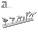 Orc & Large Mutant Modern Pistol Sprue X 5-Armoury, Infantry-Photo2-Zinge Industries