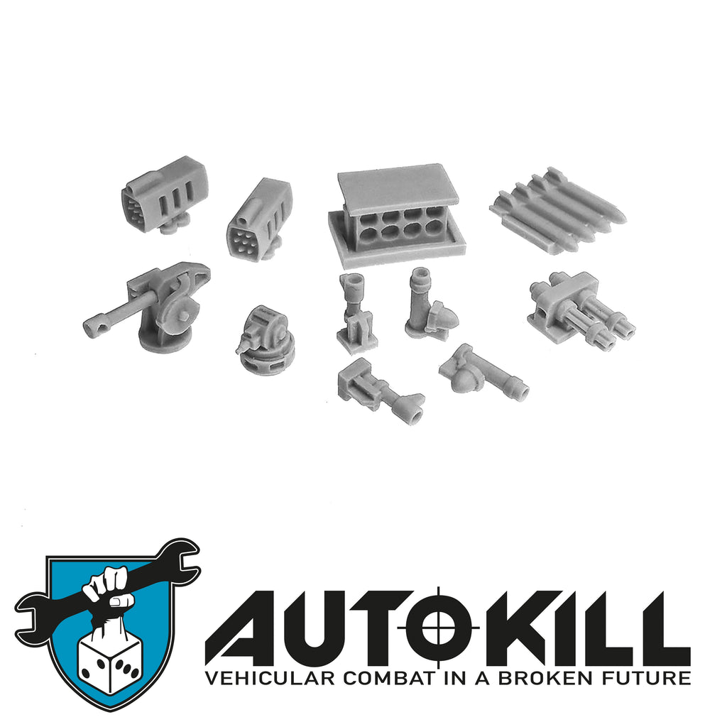 AutoKill - Heat Seeker Sprue - (Range of Cannon, Missile Pod, Turrets) - 20mm Scale-Vehicle Accessories-Photo1-Zinge Industries