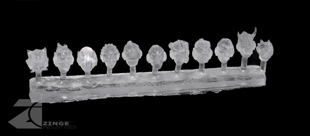 Transparent Skulls Various x11 Post Human Scale-Infantry-Photo1-Zinge Industries
