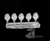 Transparent Clear Flaming Skull Helmets / Heads x5 Post Human Scale-Infantry-Photo2-Zinge Industries