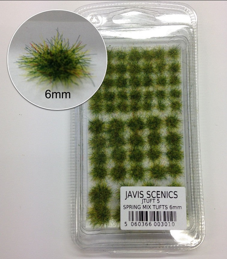 Javis Scenics; Tufts Set - Spring 6mm-Scenery-Photo1-Zinge Industries